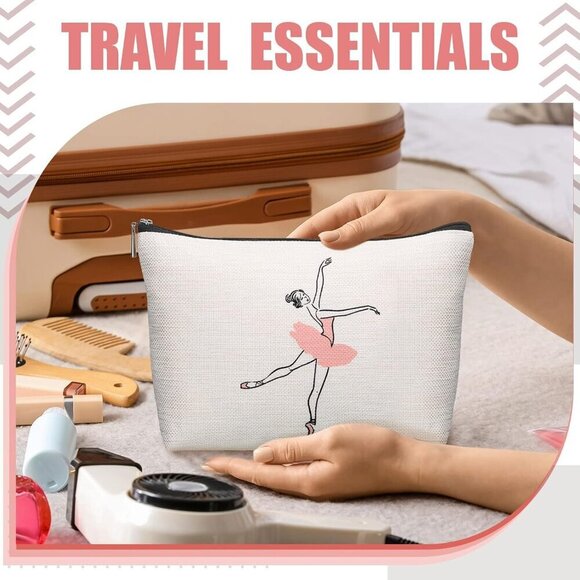 6 Pcs Dance Makeup Bag Gift Dancer Cosmetic Bags Ballet Teacher Gift Toiletry Zi - Picture 4 of 7